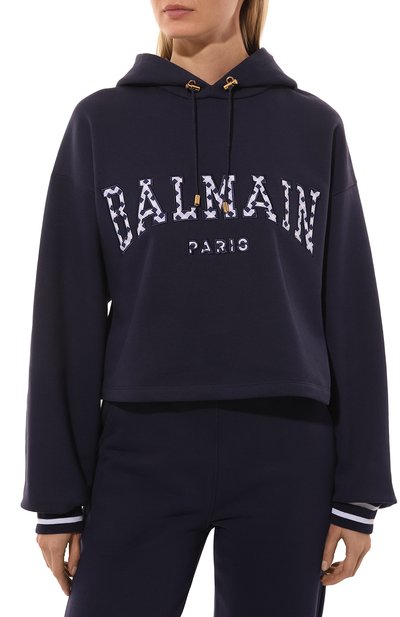 Хлопковое худи BALMAIN, арт. DF0JP033/BC83, фото 3
