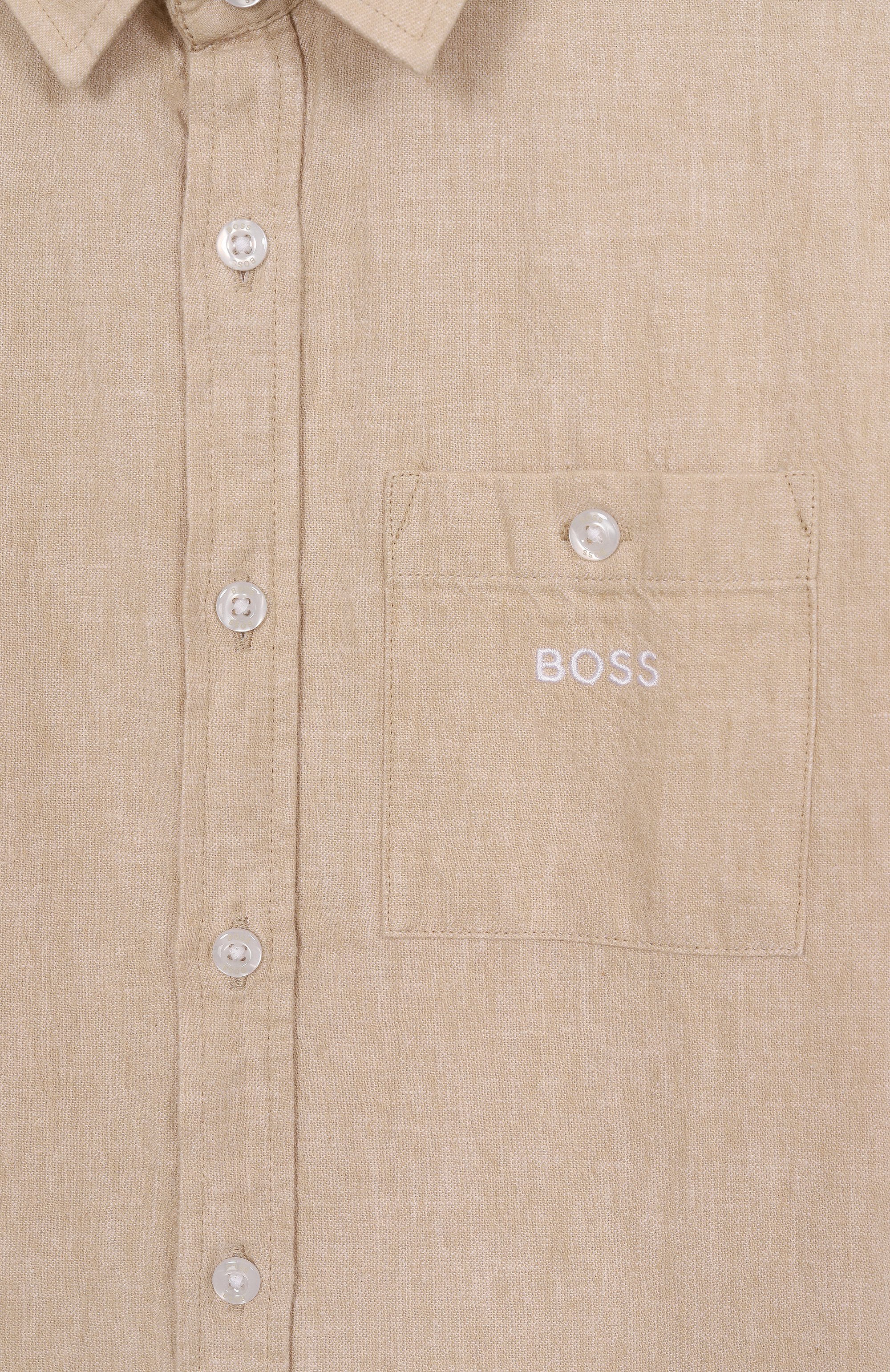 Рубашка изо льна и хлопка BOSS, арт. J52008, фото 3