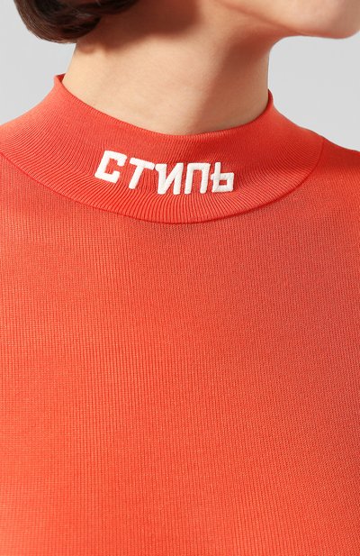 Боди из вискозы HERON PRESTON оранжевого цвета по цене 16800 руб., арт. HWDD004E197370032101, фото 5 Боди из вискозы HERON PRESTON, арт. HWDD004E197370032101, фото 5