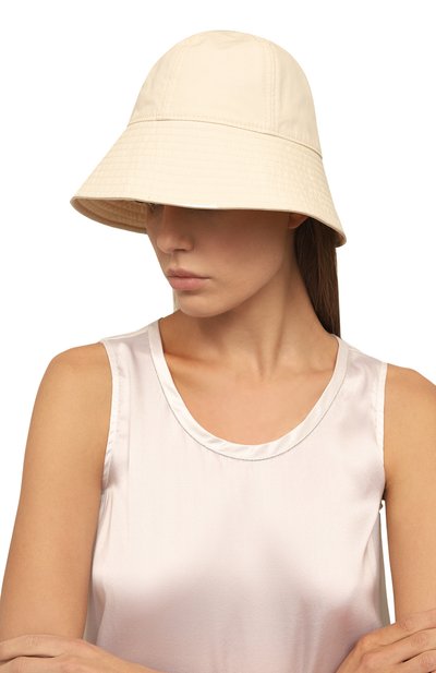 Хлопковая панама JIL SANDER светло-бежевого цвета по цене 53050 руб., арт. J40TC0004/J45039, фото 2 Хлопковая панама JIL SANDER, арт. J40TC0004/J45039, фото 2