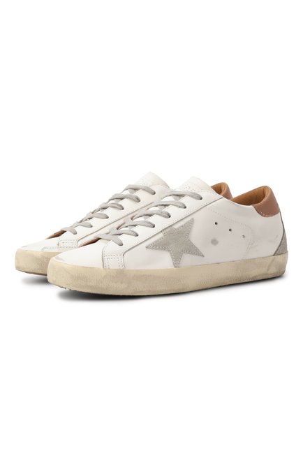 Женские кожаные кеды superstar GOLDEN GOOSE DELUXE BRAND белого цвета, арт. GWF00102.F002182 | Фото 1 (Материал внутренний: Текстиль, Натуральная кожа; Подошва: Платформа; Материал утеплителя: Без утеплителя; Стили: Кэжуэл; Длина стельки: 22,5, 23,2, 23,8, 24,5, 25,2, 25,8, 26,5, 27,2)