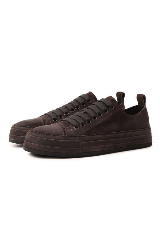 Замшевые кеды Nono Ann Demeulemeester B0012569/LT182 Коричневый B0012569/LT182