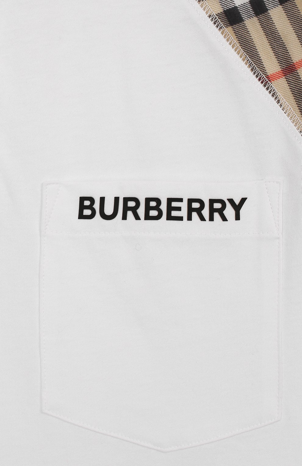 Хлопковая футболка с воротником-стойкой BURBERRY белого цвета по цене 8995 руб., арт. 8011057, фото 3 Хлопковая футболка с воротником-стойкой BURBERRY, арт. 8011057, фото 3
