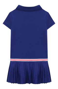Детское хлопковое платье POLO RALPH LAUREN синего цвета, арт. 312862334 | Фото 2 (Материал внешний: Хлопок; Рукава: Короткие; Материал сплава: Проставлено; Драгоценные камни: Проставлено; Ростовка одежда: 5 лет | 110 см, 6 лет | 116 см)