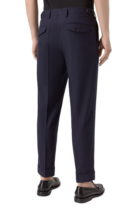 Шерстяные брюки Dries Van Noten 251-020904-1209 Синий  251-020904-1209 Фото 4