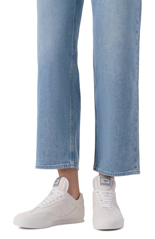 Кожаные кеды Chloe Kick Chloé CH25W07IVE Белый  CH25W07IVE Фото 2