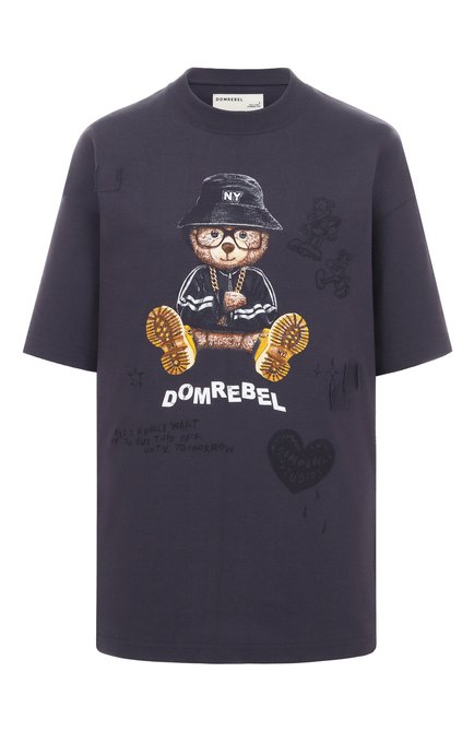 Женская хлопковая футболка DOMREBEL, арт. NY BEAR SKETCH T-SHIRT