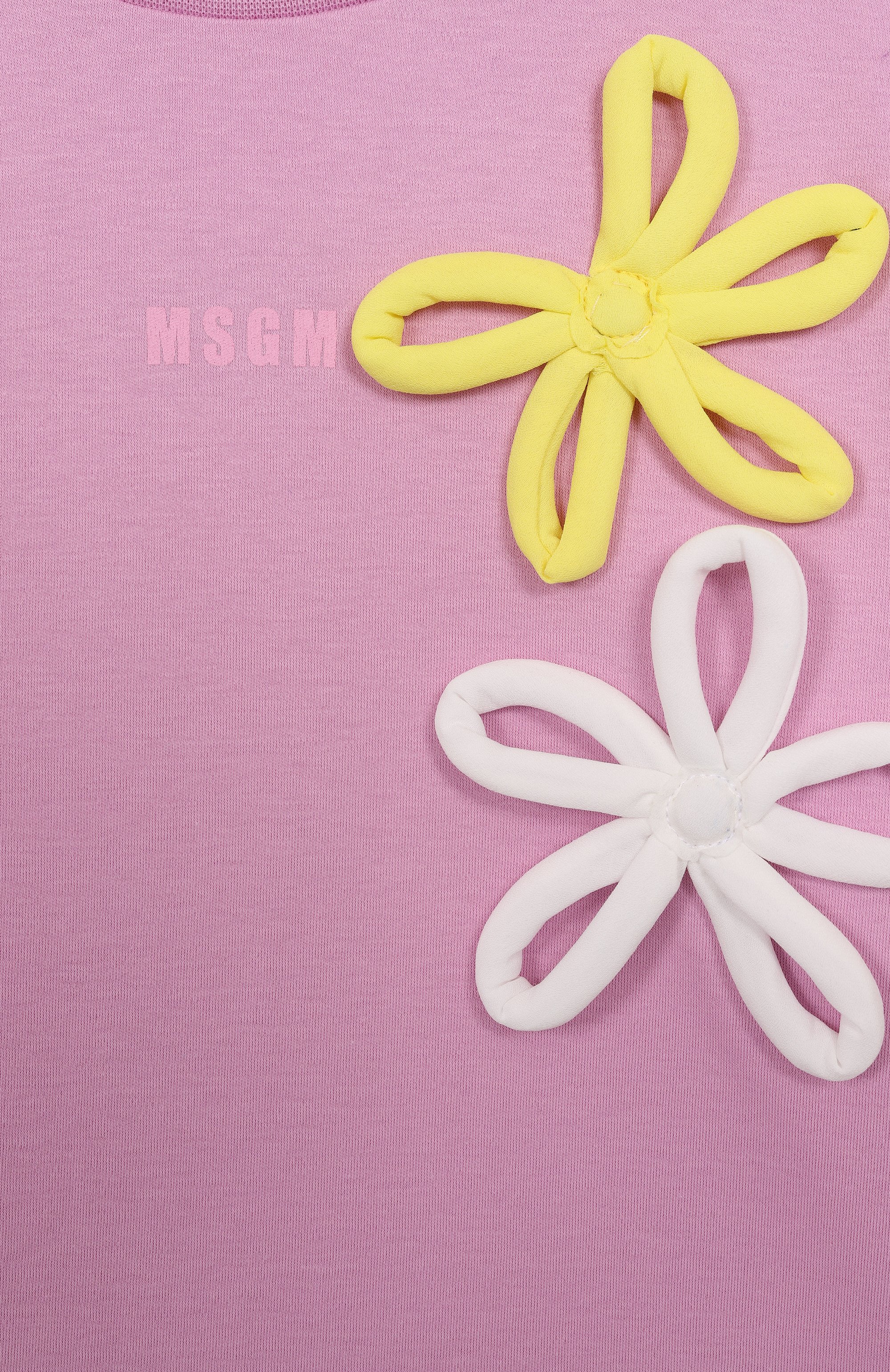 Хлопковая футболка MSGM KIDS, арт. S5MSJGTH118, фото 3