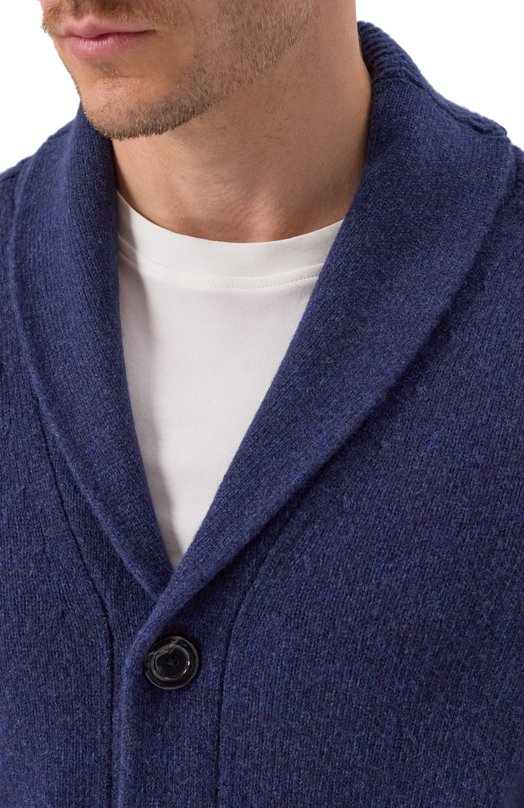 Шерстяной кардиган Andrea Campagna M5625-6452T Синий  M5625-6452T Фото 5