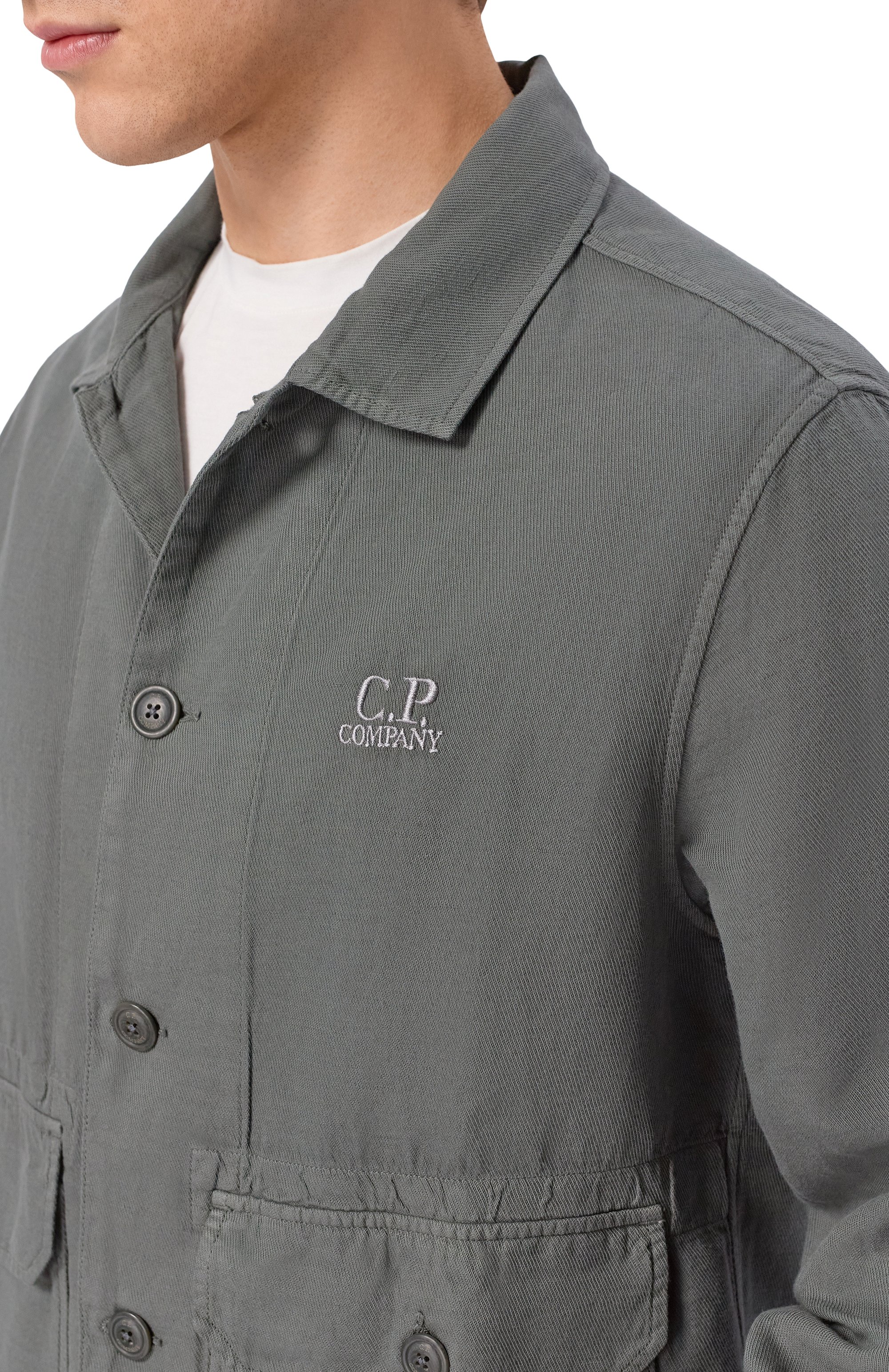 Рубашка из хлопка и льна C.P. COMPANY, арт. 20CM0S228A/006501G, фото 5