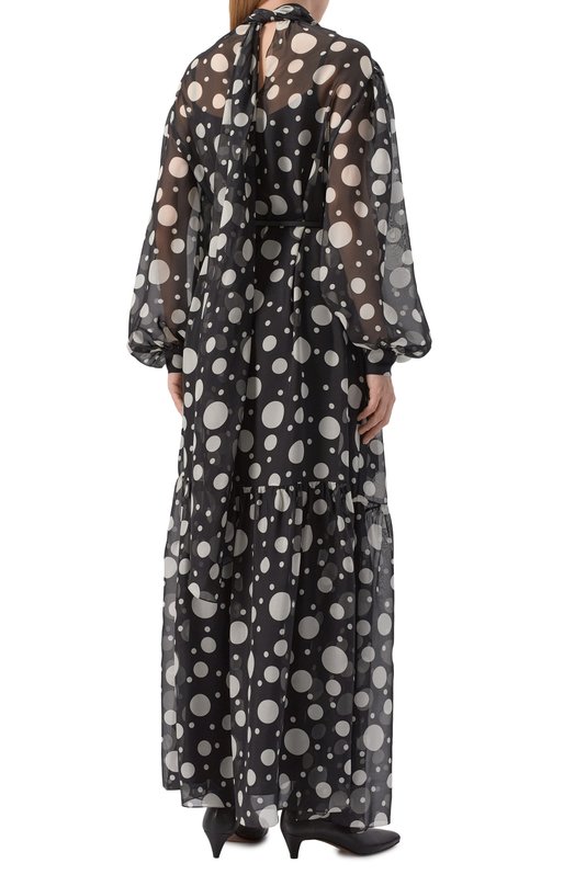 Шелковое платье Gooroo D067-2007-9011-FW25/26 Чёрный  D067-2007-9011-FW25/26 Фото 3