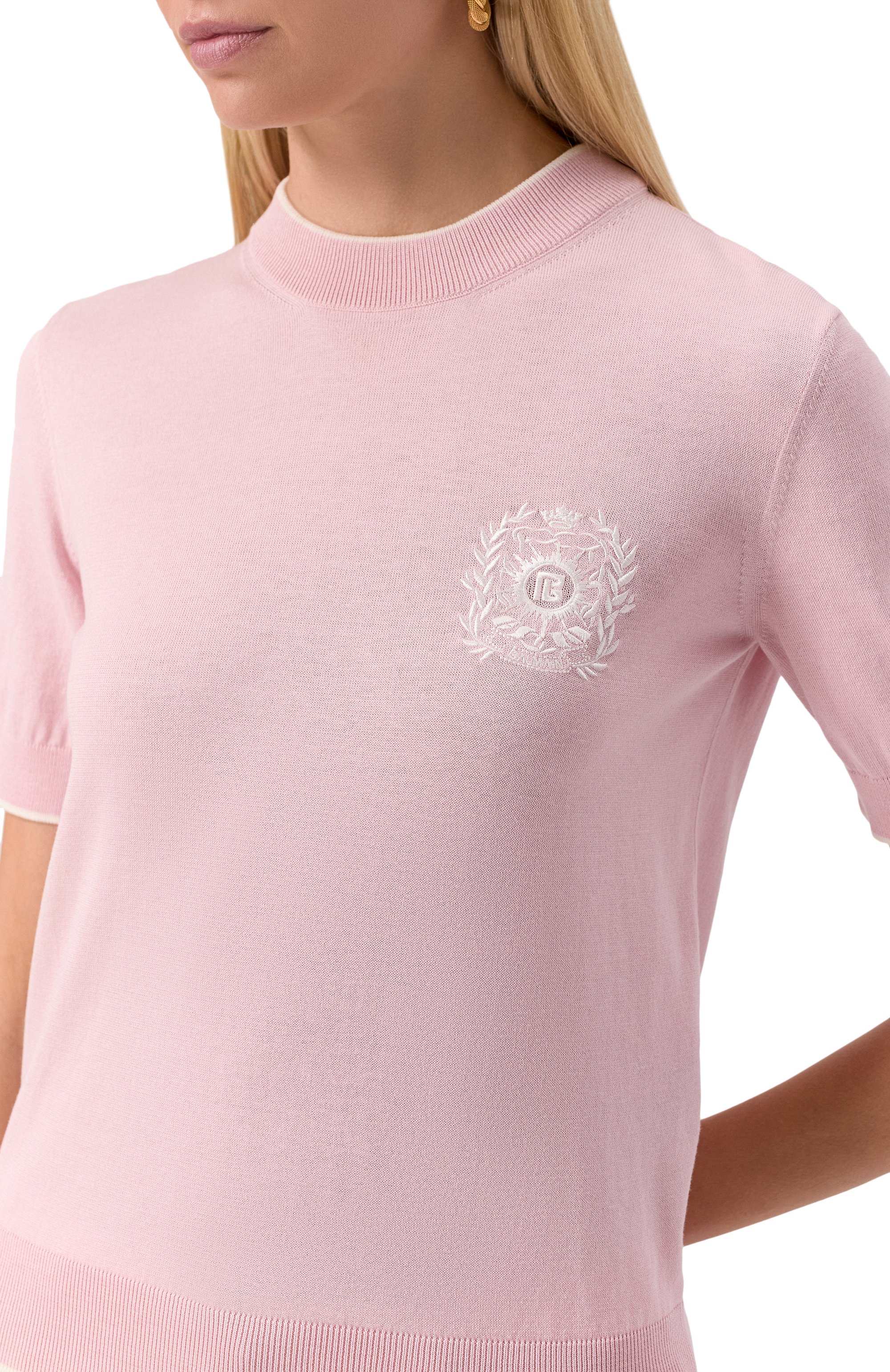 Пуловер из шелка и хлопка BALMAIN, арт. FF1KA115/KI86, фото 5