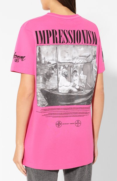 Хлопковая футболка OFF-WHITE, арт. 0MAA027R191850112888/W, фото 4