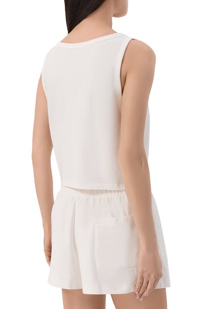 Хлопковая майка SPORTY AND RICH белого цвета по цене 12150 руб., арт. T012373702WH01, фото 4 Хлопковая майка SPORTY AND RICH, арт. T012373702WH01, фото 4
