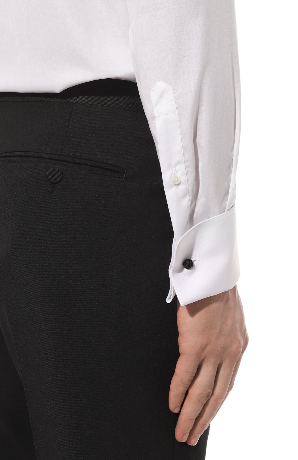 Хлопковая сорочка GIORGIO ARMANI белого цвета по цене 58850 руб., арт. 1SGCCZS2/TZ200, фото 6 Хлопковая сорочка GIORGIO ARMANI, арт. 1SGCCZS2/TZ200, фото 6