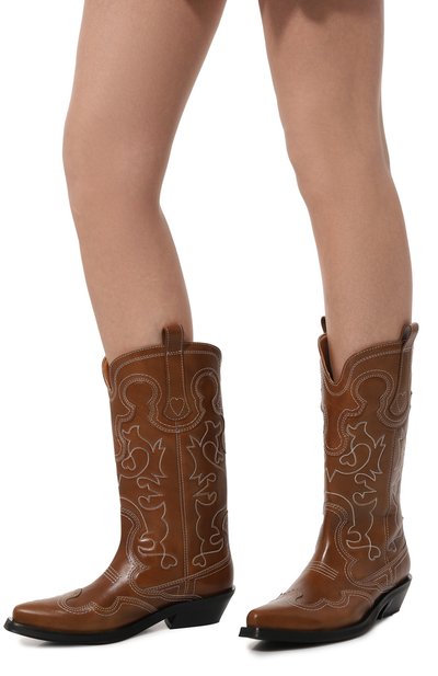 Кожаные казаки GANNI, арт. S2221, фото 3