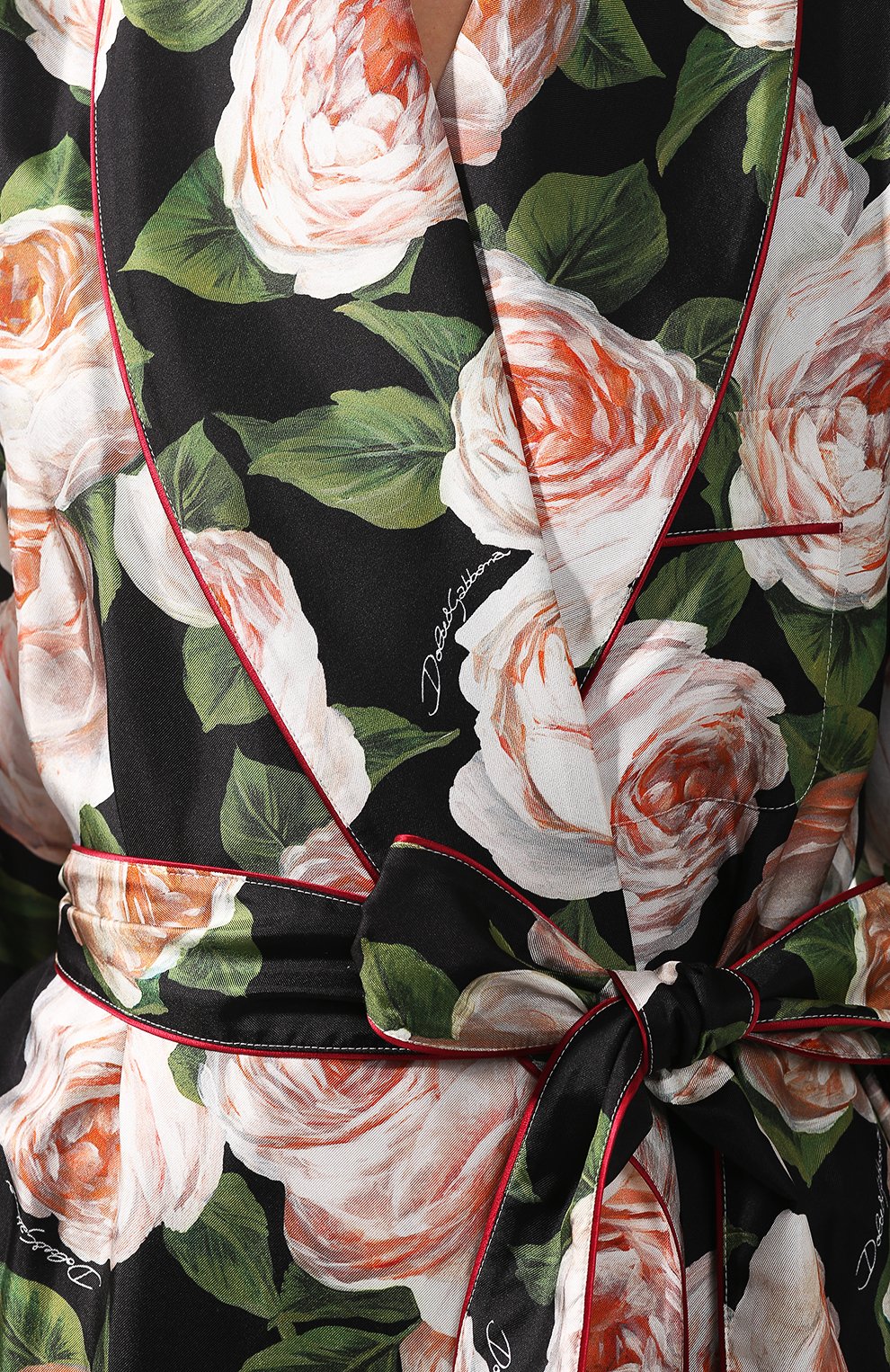 Шелковый халат DOLCE & GABBANA разноцветного цвета по цене 333500 руб., арт. F0R74T/HS10B, фото 5 Шелковый халат DOLCE & GABBANA, арт. F0R74T/HS10B, фото 5