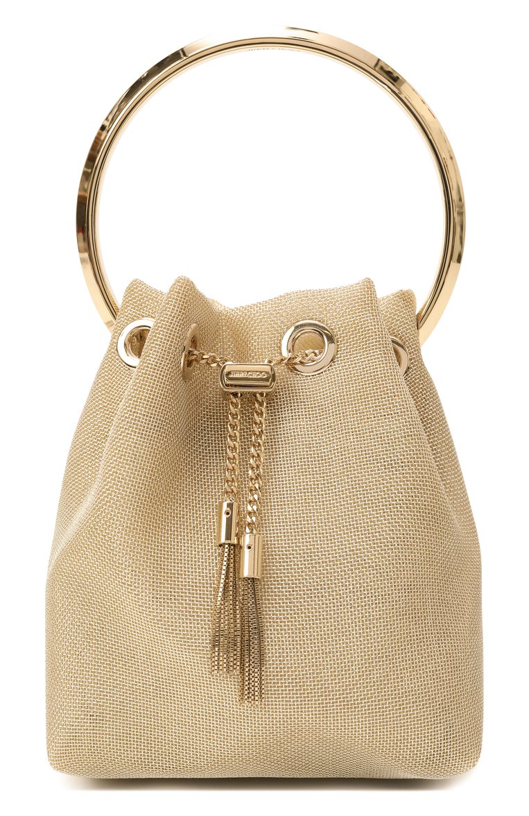 Женская сумка bon bon JIMMY CHOO золотого цвета, арт. B0N B0N | Фото 1 (Размер: mini; Материал: Текстиль; Женское Кросс-КТ: Вечерняя сумка)