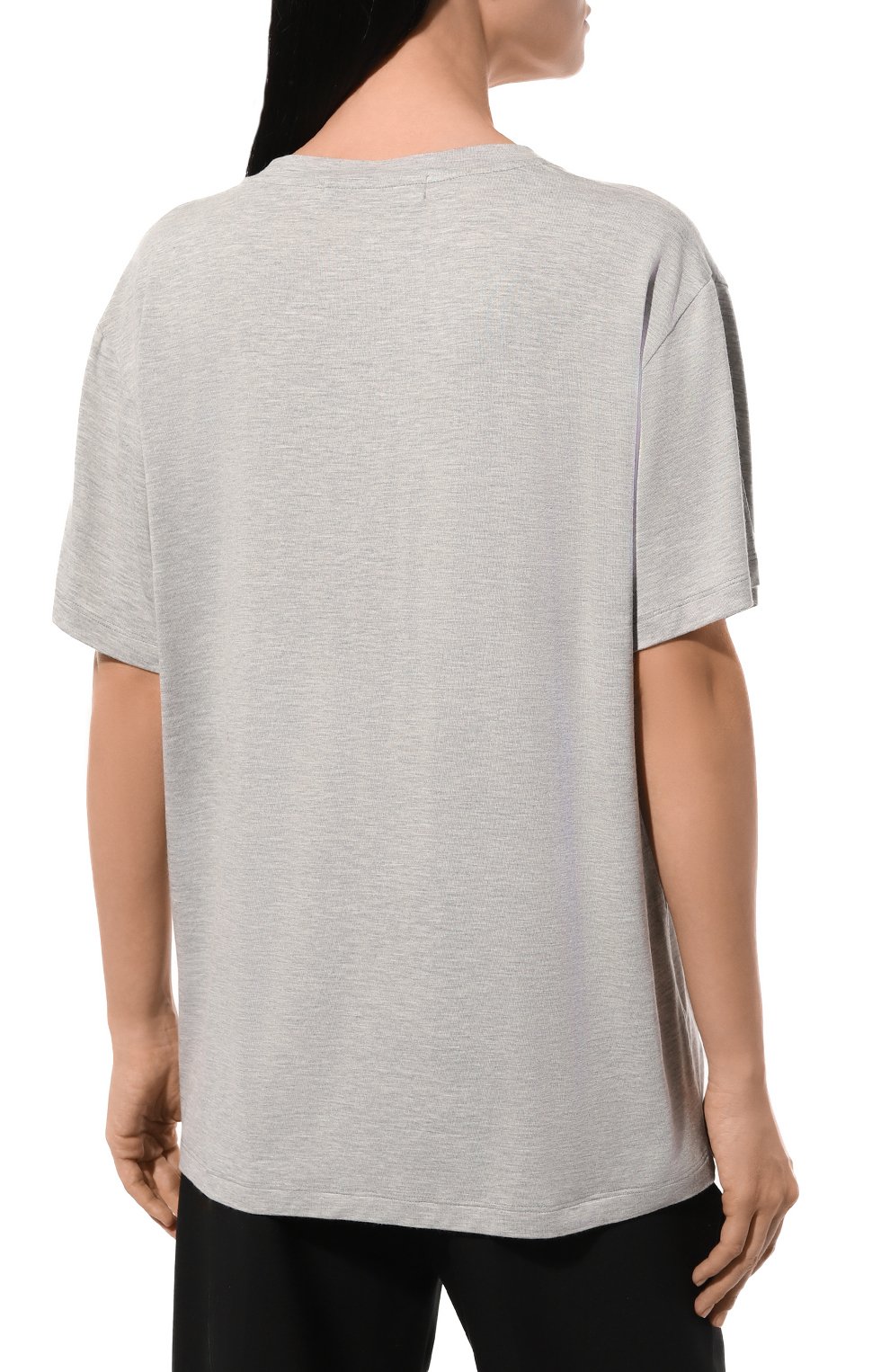 Футболка из вискозы PERVERT серого цвета по цене 25000 руб., арт. PE23/TO04/62-31, фото 4 Футболка из вискозы PERVERT, арт. PE23/TO04/62-31, фото 4