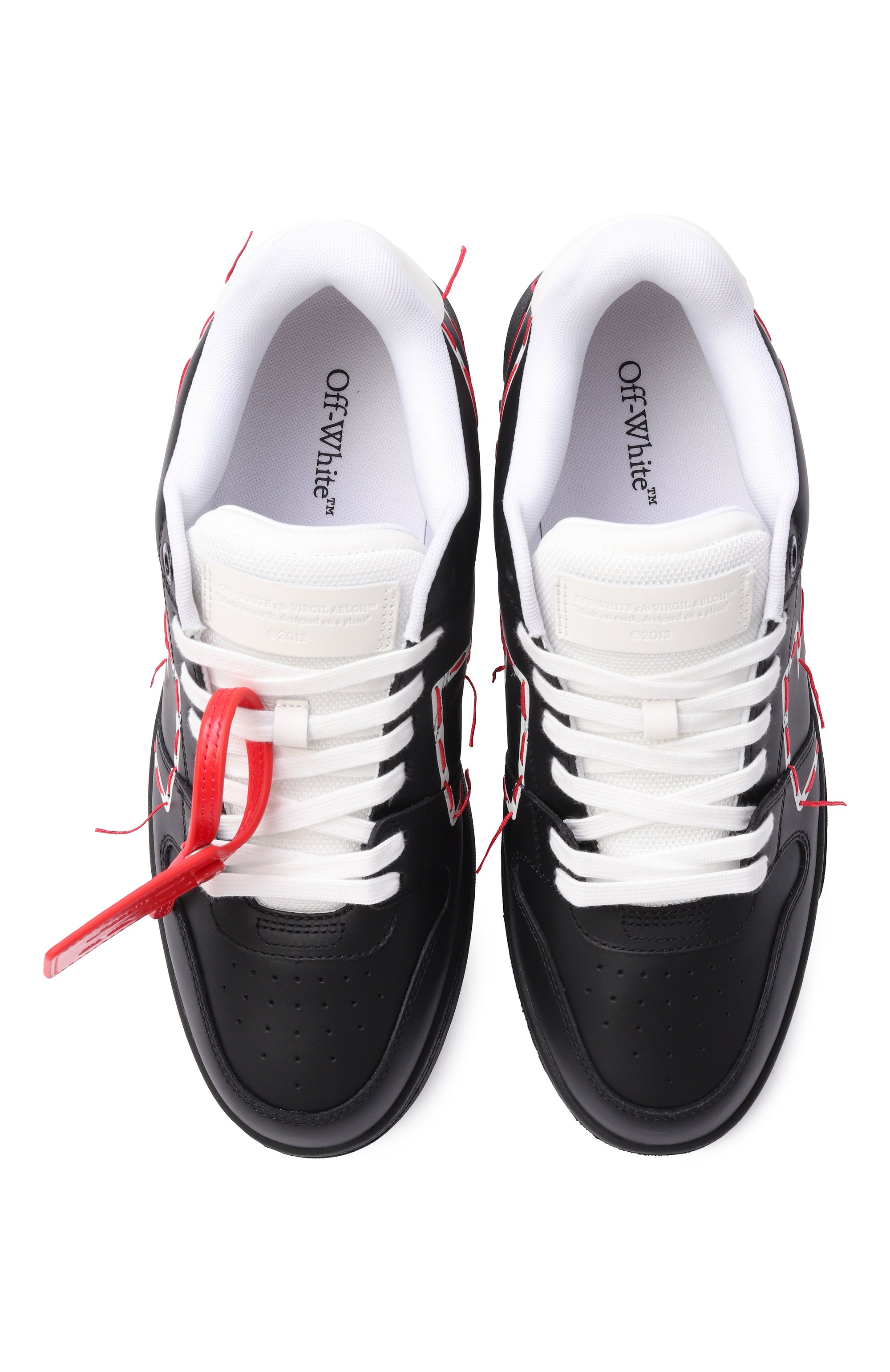 Кожаные кеды out of office OFF-WHITE, арт. 0MIA189F25LEA00D, фото 6