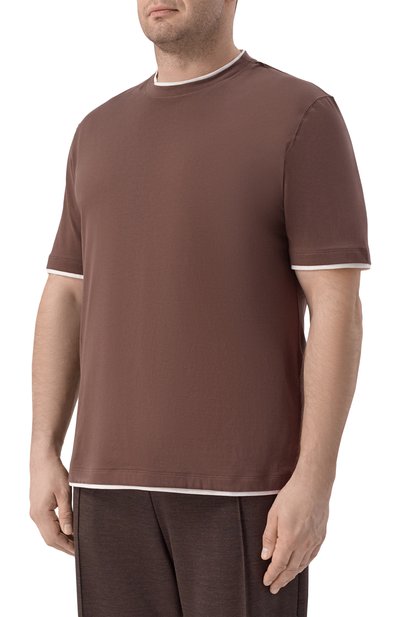 Хлопковая футболка BRUNELLO CUCINELLI, арт. M0B137427, фото 3