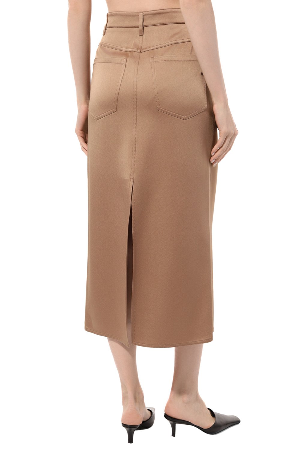 Юбка BRUNELLO CUCINELLI светло-коричневого цвета по цене 154000 руб., арт. MPH38G3419, фото 4 Юбка BRUNELLO CUCINELLI, арт. MPH38G3419, фото 4