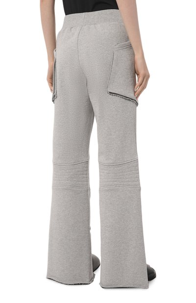 Хлопковые брюки WHO_AM серого цвета по цене 15900 руб., арт. FP1-P231-GRY, фото 4 Хлопковые брюки WHO_AM, арт. FP1-P231-GRY, фото 4