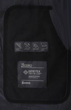 Мужская пуховик HERNO темно-синего цвета, арт. PI00363UL/11126 | Фото 7 (Материал сплава: Проставлено; Драгоценные камни: Проставлено; Длина (верхняя одежда): Короткие; Материал подклада: Синтетический материал; Рукава: Длинные; Материал утеплителя: Пух и перо; Кросс-КТ: Пуховик; Стили: Кэжуэл; Мужское Кросс-КТ: пуховик-короткий; Материал внешний: Синтетический материал)