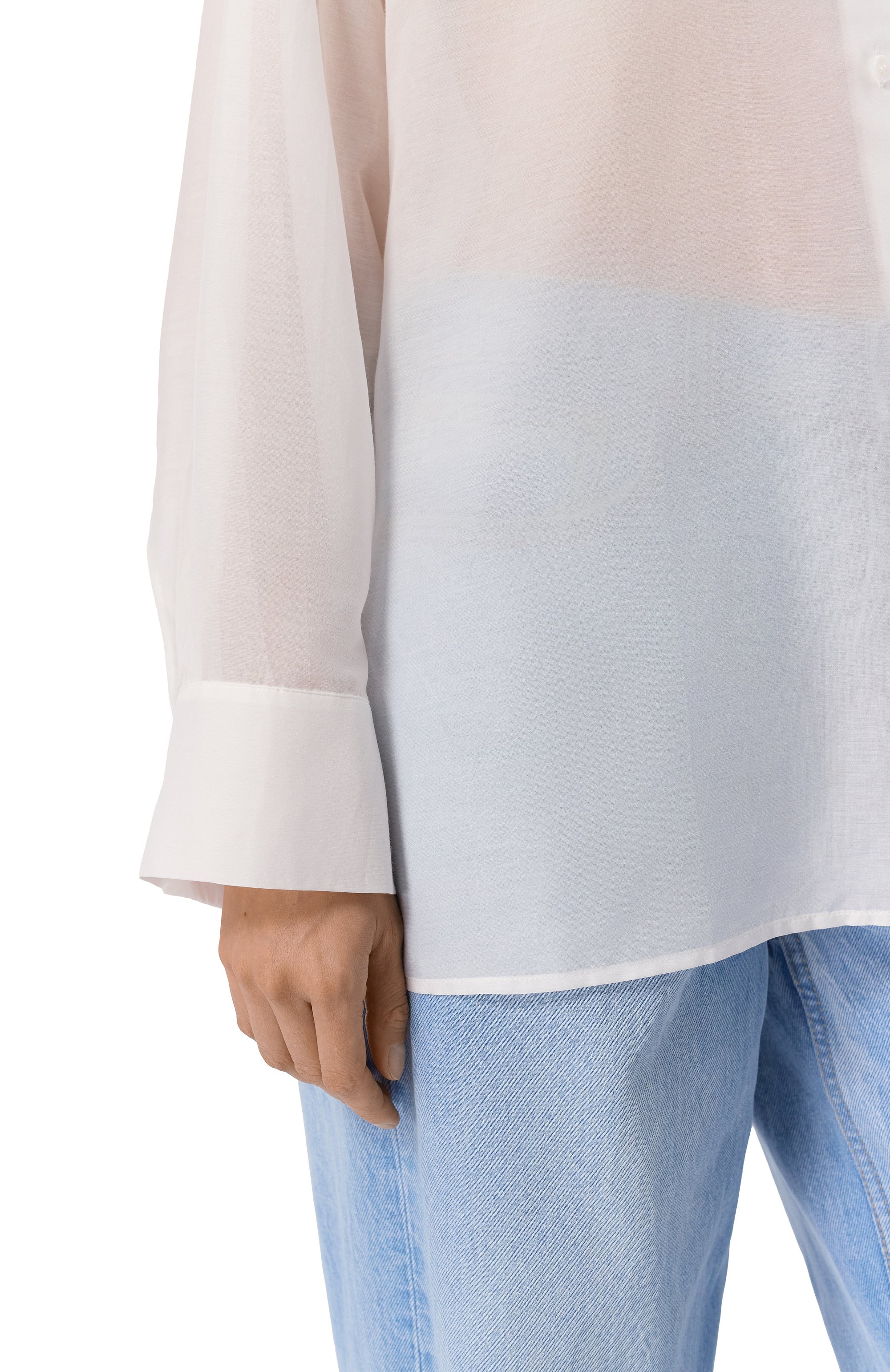 Рубашка из хлопка и шелка 12 STOREEZ, арт. 130614, фото 5