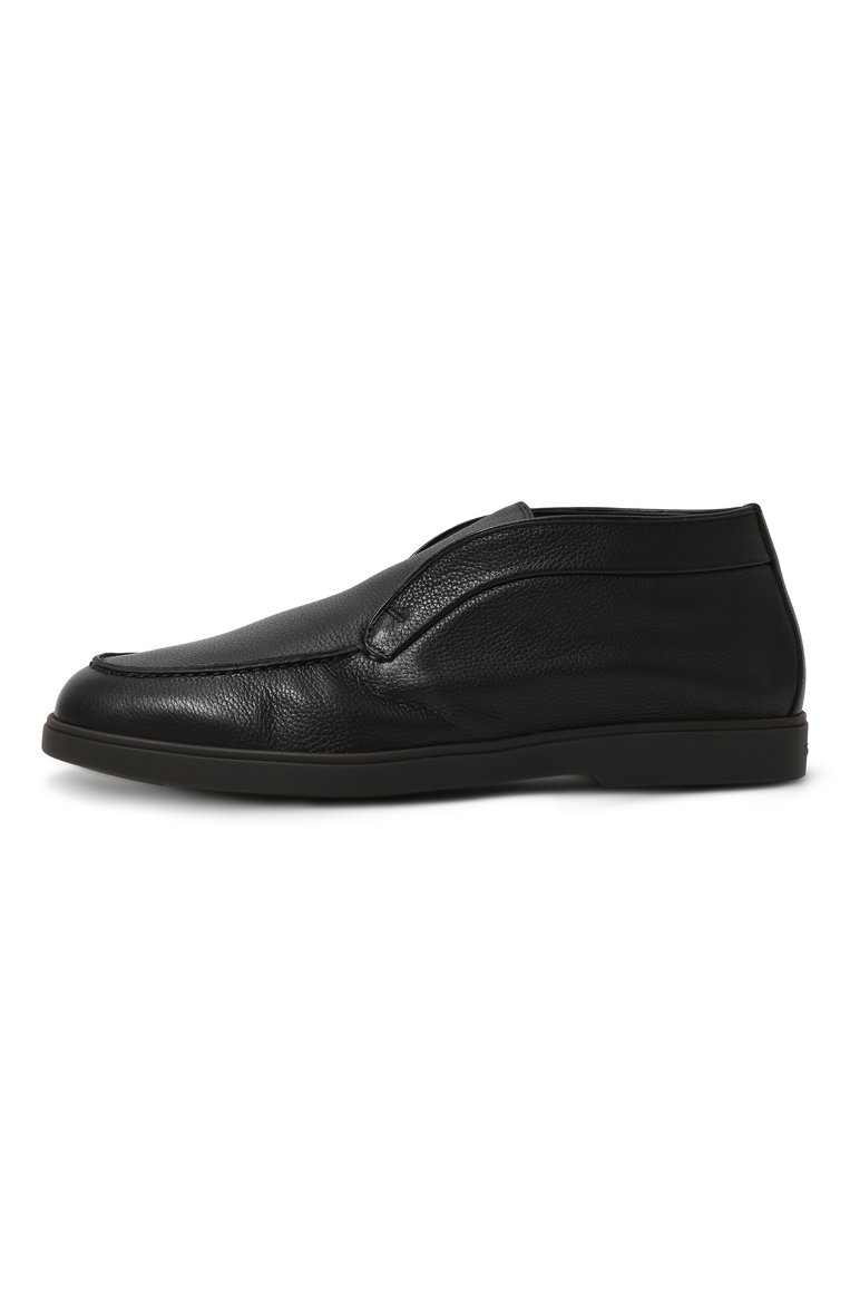 Мужские кожаные ботинки yalta SANTONI черного цвета, арт. MGYG16715SM0ASDSN01 | Фото 4 (Подошва: Плоская; Материал утеплителя: Натуральный мех; Мужское Кросс-КТ: зимние ботинки, Ботинки-обувь; Материал внешний: Натуральная кожа; Автоматизация состава: Проставлено; Автоматизация ТО: Проставлено)
