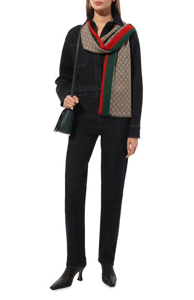 Шерстяной палантин GUCCI, арт. 600950 4G200, фото 2