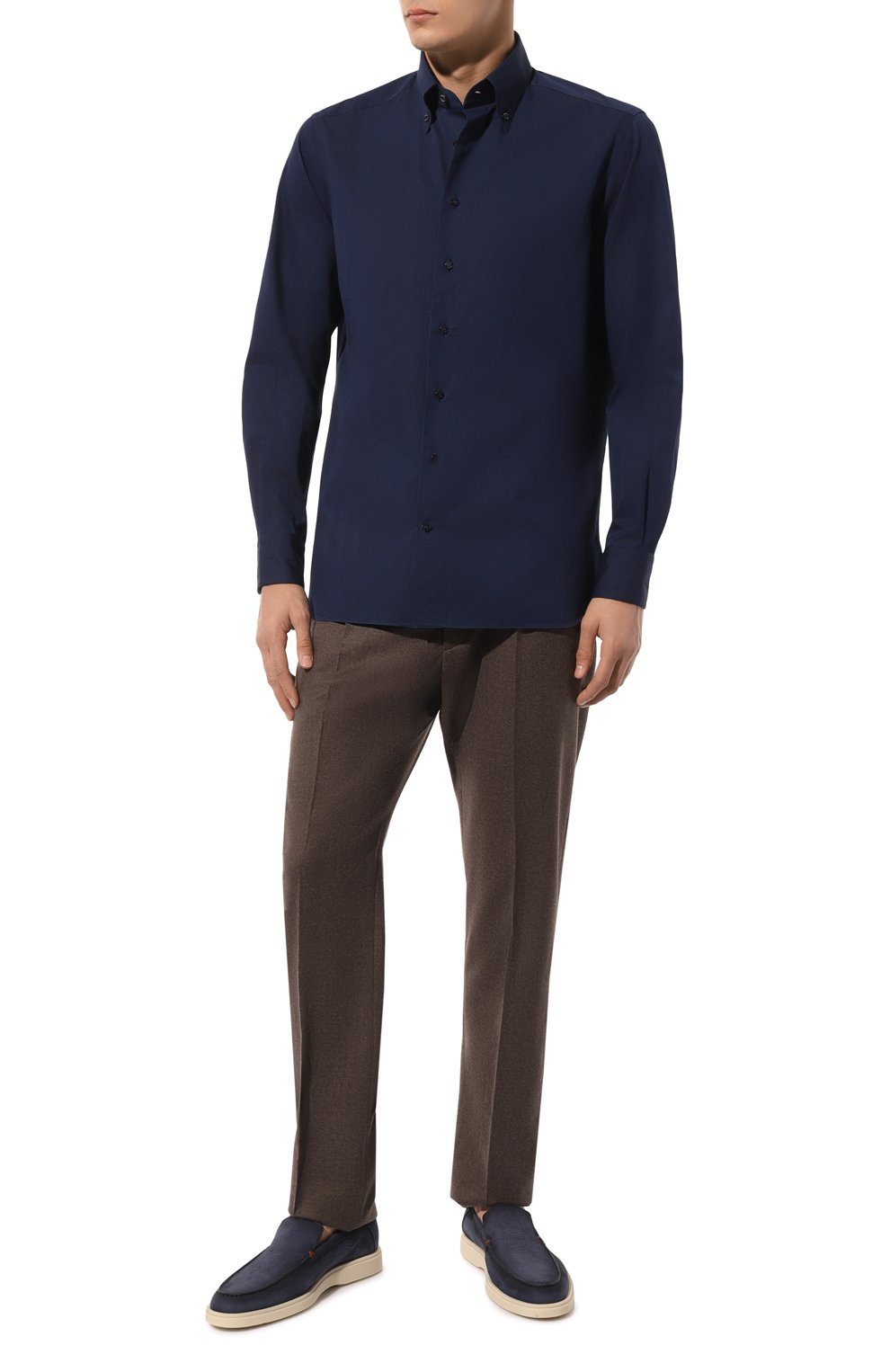 Сорочка из хлопка и кашемира ZILLI, арт. CLAC04ZS01BGTZS00601, фото 2