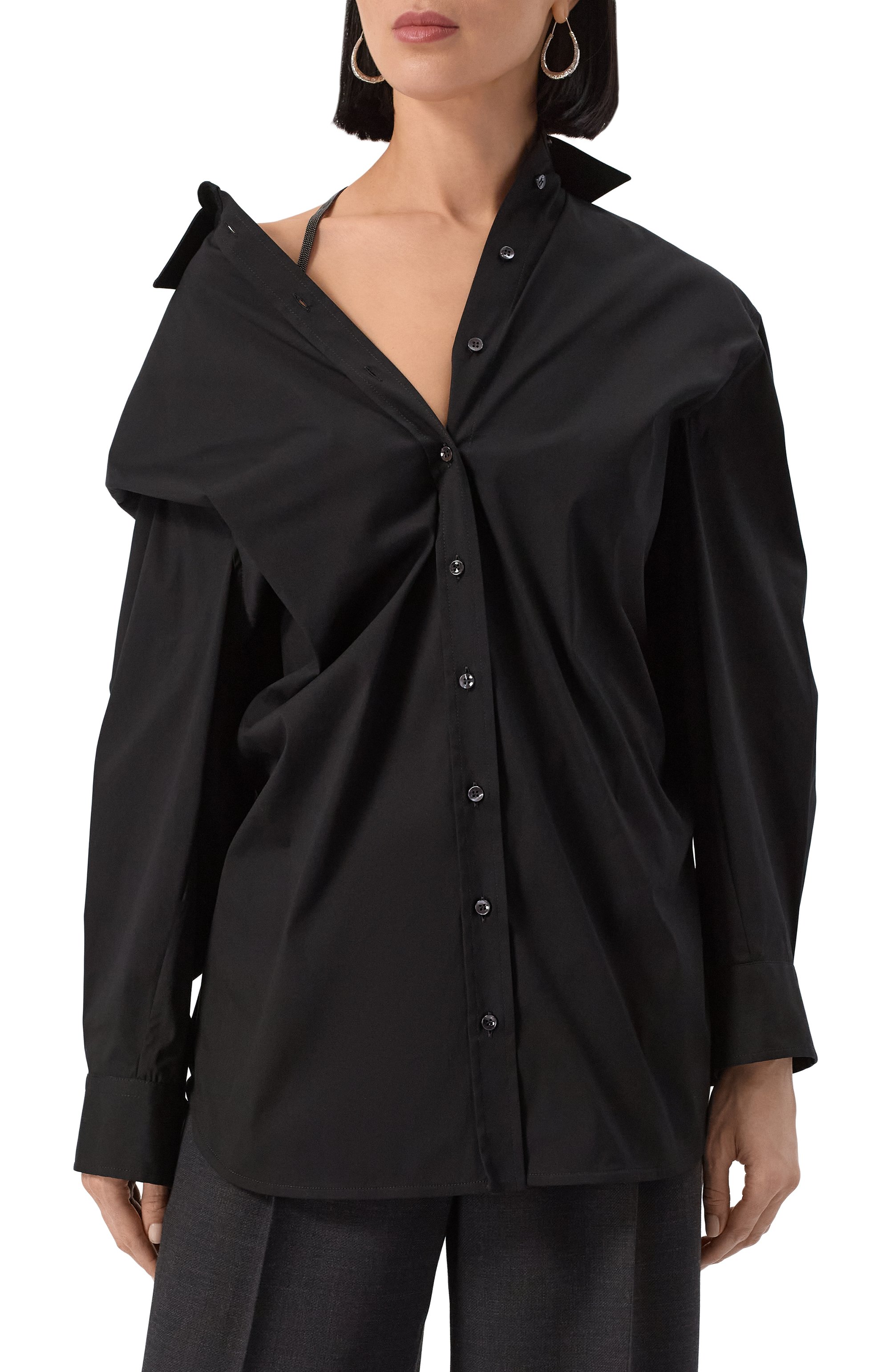 Хлопковая рубашка BRUNELLO CUCINELLI, арт. MP091ND806, фото 3