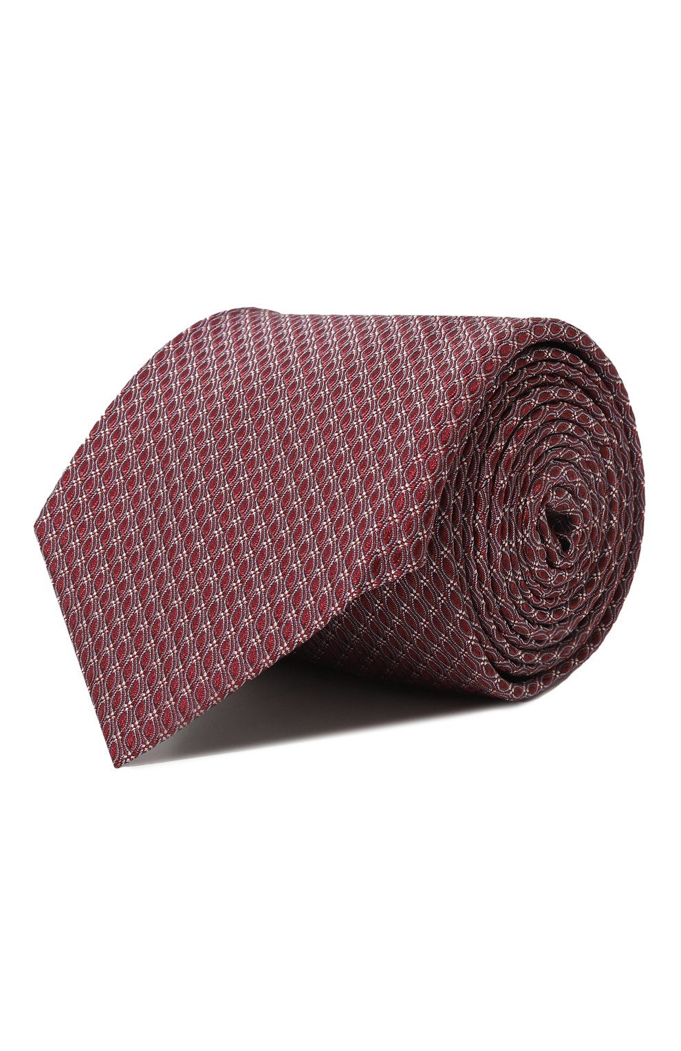 Шелковый галстук CORNELIANI бордового цвета по цене 23400 руб., арт. 93U302-9320308, фото 1 Шелковый галстук CORNELIANI, арт. 93U302-9320308, фото 1