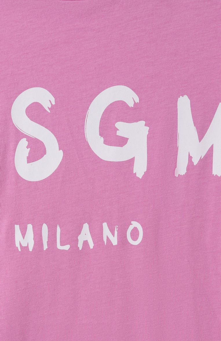 Детская хлопковая футболка MSGM KIDS розового цвета, арт. S5MSJUTH063 | Фото 3 (Рукава: Короткие; Девочки Кросс-КТ: футболка-одежда; Материал внешний: Хлопок; Автоматизация ТО: Проставлено; Автоматизация состава: Проставлено; Ростовка одежда: 10 - 11 лет | 140 - 146см, 12 лет | 152 см, 16 лет | 164 см, 8 лет | 128 см, 6 лет | 116 см)