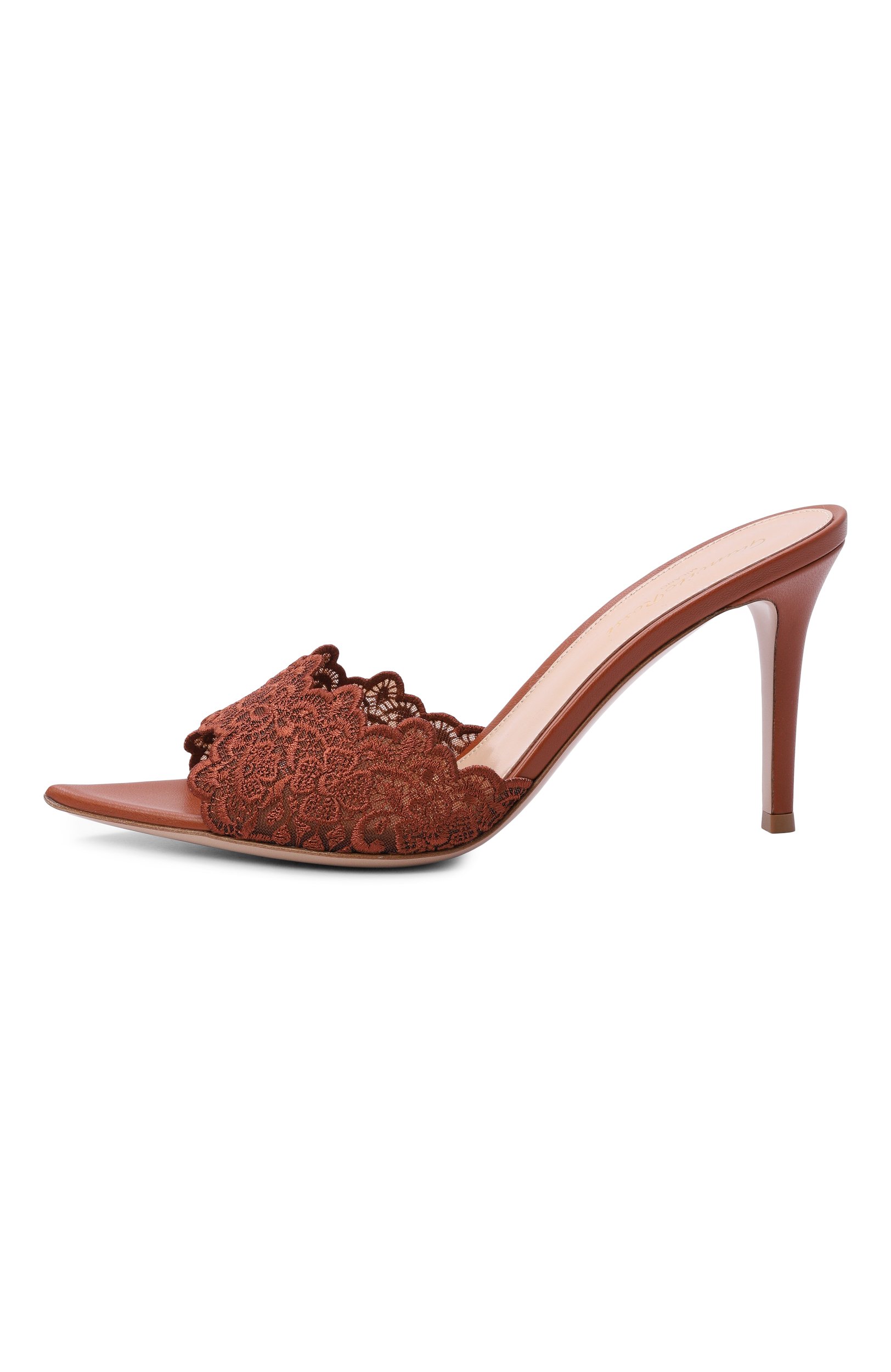 Текстильные мюли yvonne 85 GIANVITO ROSSI коричневого цвета по цене 157000 руб., арт. G17950.85RIC.MHPSEDS, фото 4 Текстильные мюли yvonne 85 GIANVITO ROSSI, арт. G17950.85RIC.MHPSEDS, фото 4