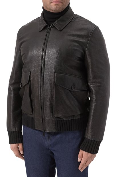 Кожаный бомбер MVST, арт. ZECK-ES4255-1 BS/Z2268-1, фото 3