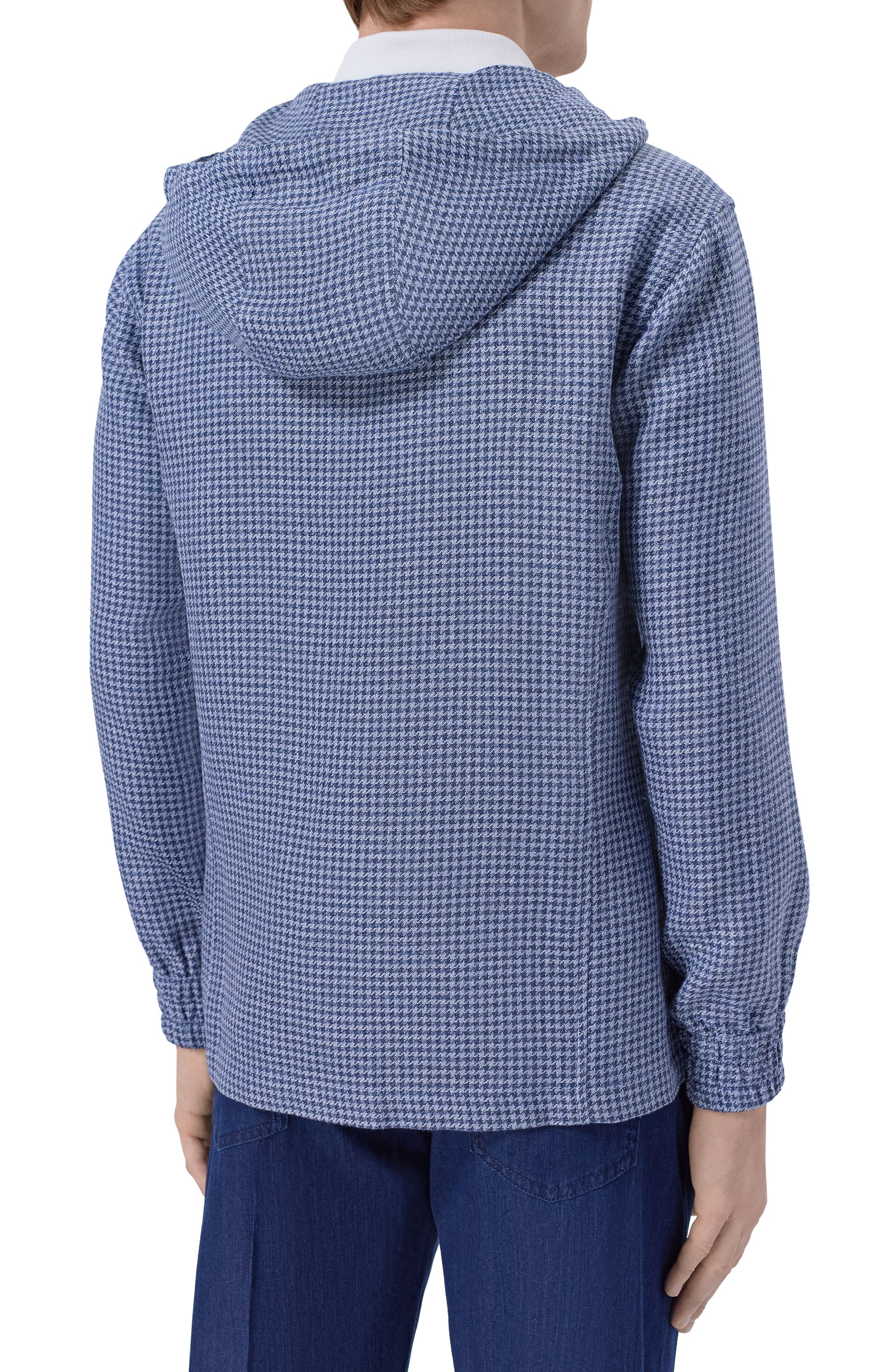 Рубашка изо льна и шелка KITON синего цвета по цене 168000 руб., арт. UMC010K0631G, фото 4 Рубашка изо льна и шелка KITON, арт. UMC010K0631G, фото 4