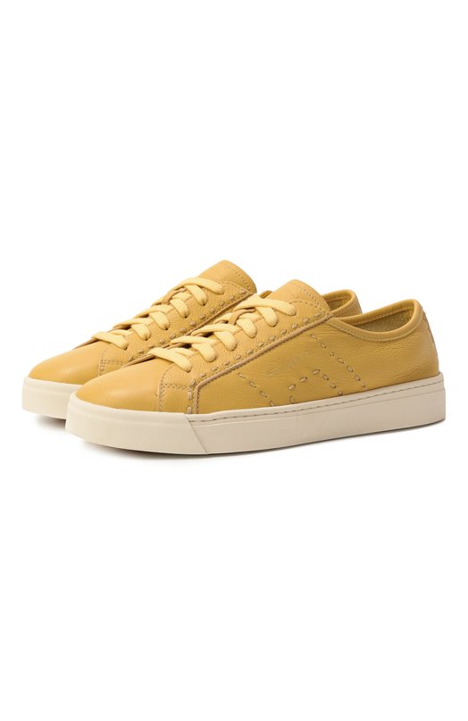 Кожаные кеды Santoni WBGG61345PNNTDYI Жёлтый WBGG61345PNNTDYI
