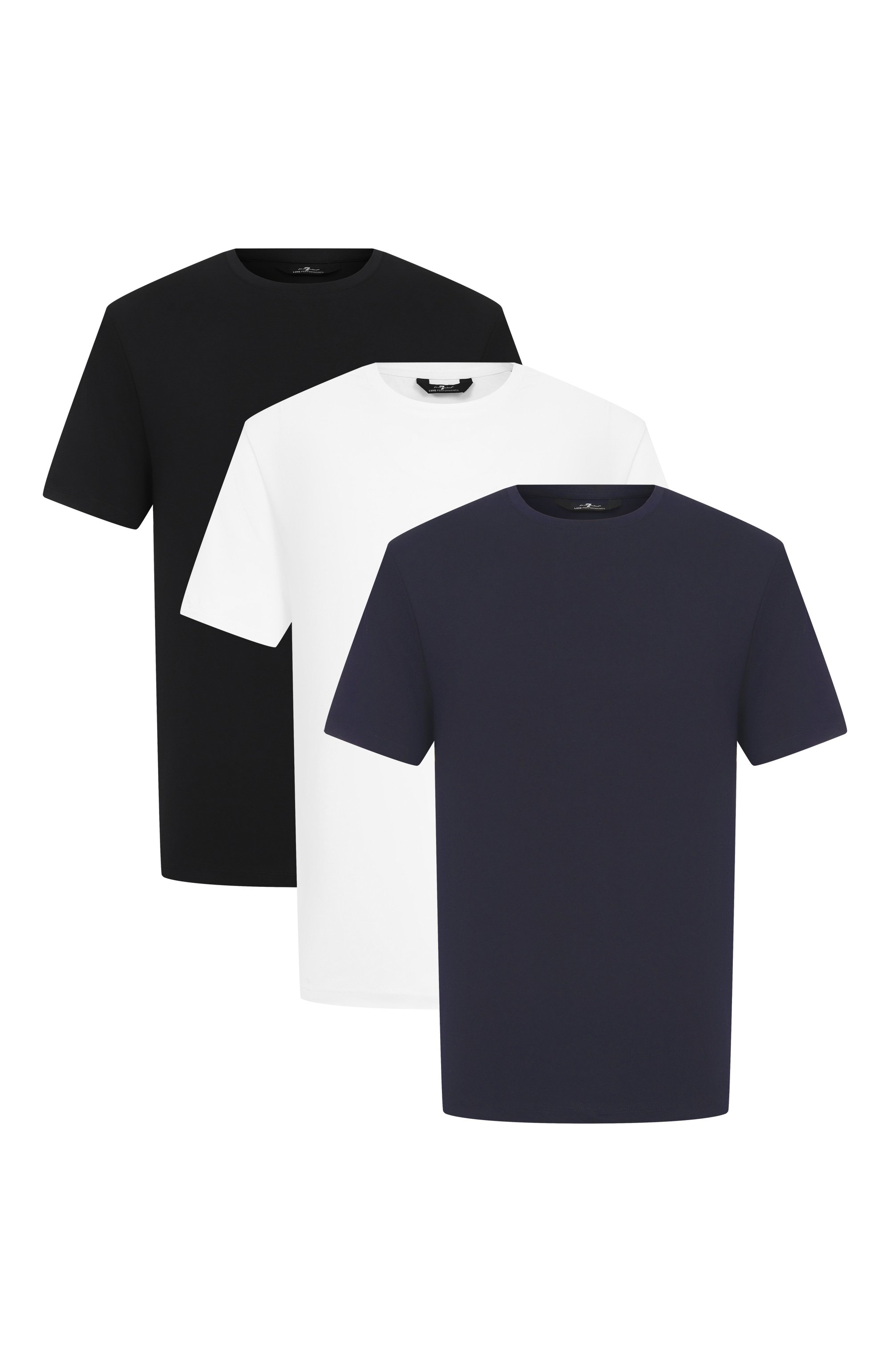 Комплект из трех футболок 7 FOR ALL MANKIND разноцветного цвета по цене 29950 руб., арт. 7MZ90F14, фото 1 Комплект из трех футболок 7 FOR ALL MANKIND, арт. 7MZ90F14, фото 1