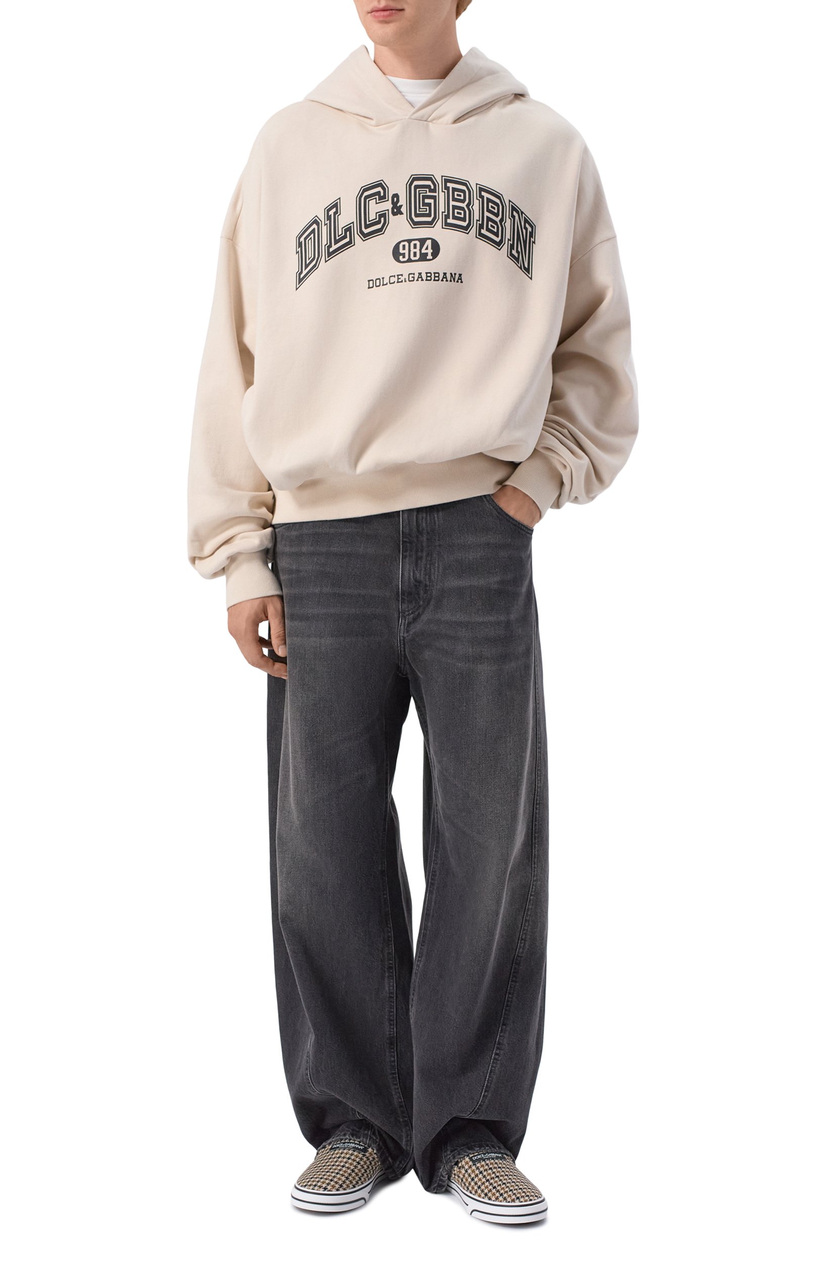 Текстильные слипоны dg sailing DOLCE & GABBANA бежевого цвета по цене 72450 руб., арт. CS2406/A0953, фото 2 Текстильные слипоны dg sailing DOLCE & GABBANA, арт. CS2406/A0953, фото 2