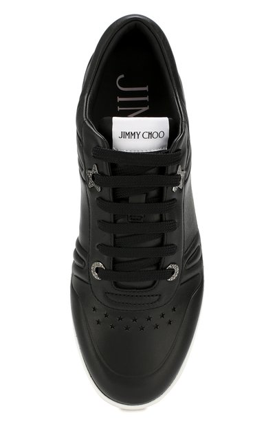 Кожаные кеды hawaii JIMMY CHOO, арт. HAWAII/F/CLF, фото 5