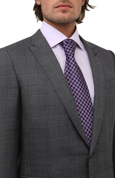 Шелковый галстук ZEGNA фиолетового цвета по цене 21400 руб., арт. Z2D83T/1XW, фото 2 Шелковый галстук ZEGNA, арт. Z2D83T/1XW, фото 2