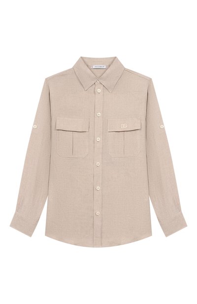 Льняная рубашка DOLCE & GABBANA, арт. L45S06/FU4LG_001