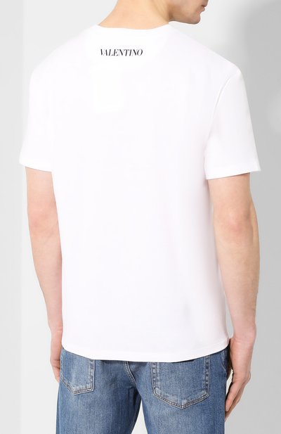 Хлопковая футболка VALENTINO, арт. TV0MG06P69H, фото 4