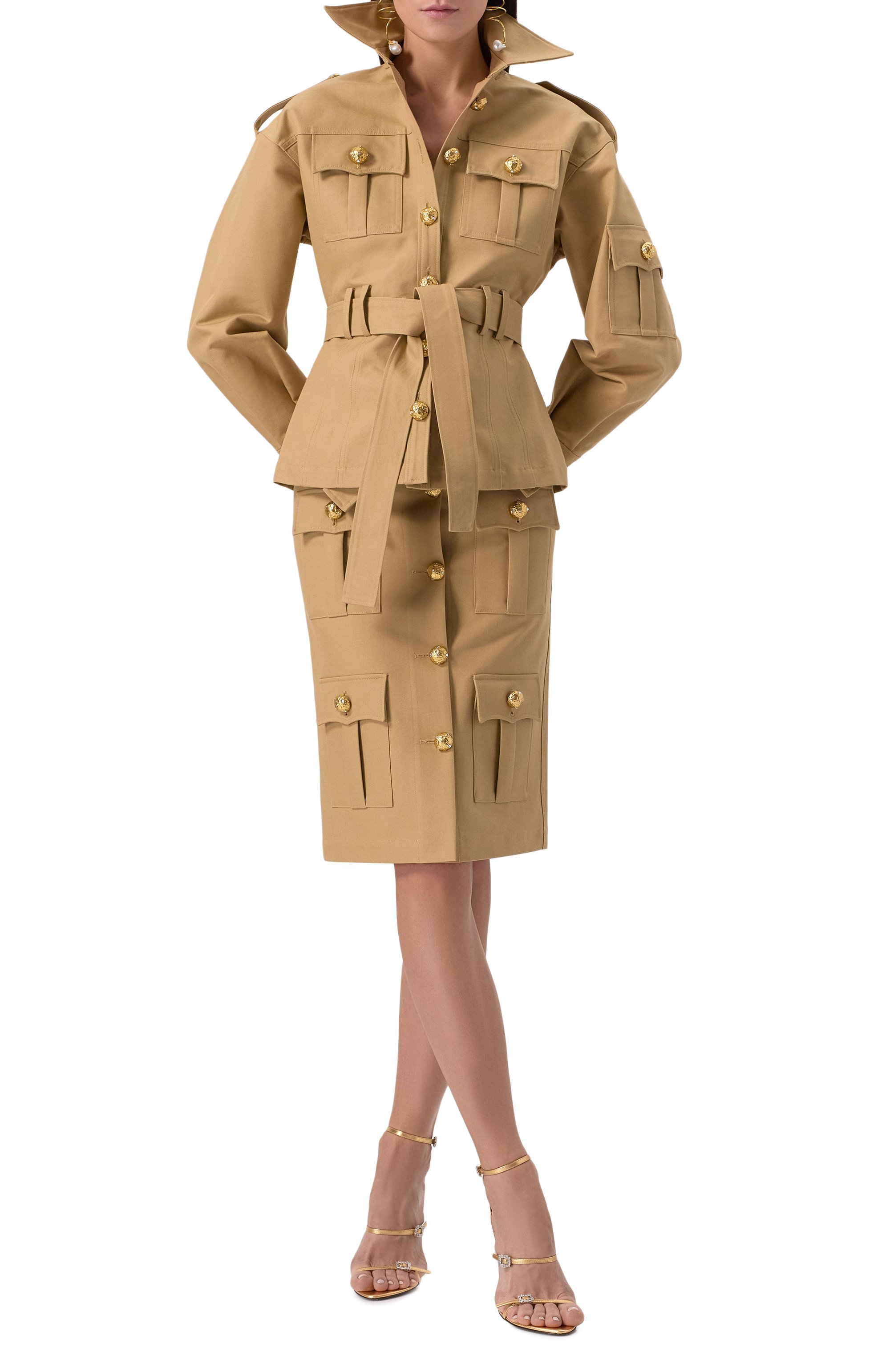 Джинсовая юбка GIUSEPPE DI MORABITO бежевого цвета по цене 96350 руб., арт. 04SSSK142 04411, фото 2 Джинсовая юбка GIUSEPPE DI MORABITO, арт. 04SSSK142 04411, фото 2