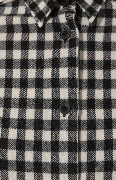 Рубашка из шерсти и кашемира DESTIN черно-белого цвета по цене 52750 руб., арт. DDW3EVABANDPEN, фото 5 Рубашка из шерсти и кашемира DESTIN, арт. DDW3EVABANDPEN, фото 5