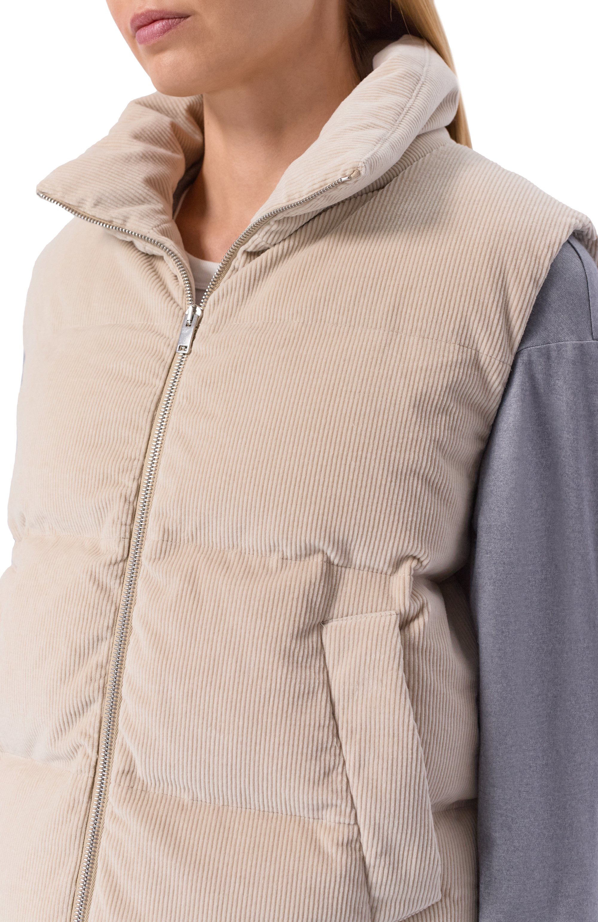 Вельветовый пуховый жилет  MVST, арт. M25.1MW.0015_CASHC0, фото 5