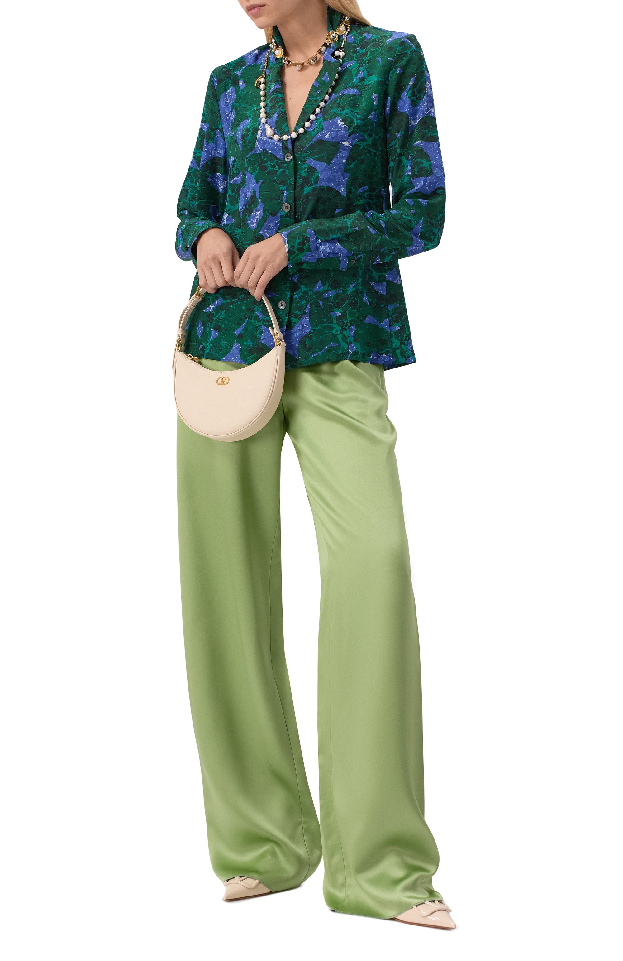 Атласные брюки VALENTINO, арт. 6B3RB68590E, фото 2