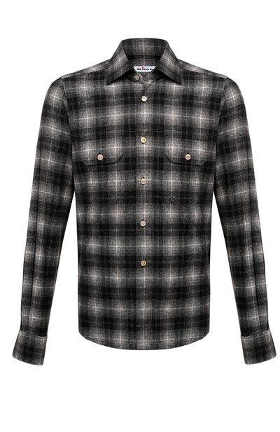 Мужская хлопковая рубашка KITON, арт. UCWMH0903403